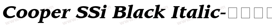Cooper SSi Black Italic字体转换